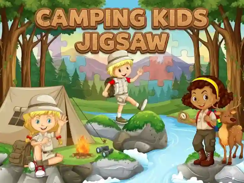 Permainan Camping kids jigsaw secara online