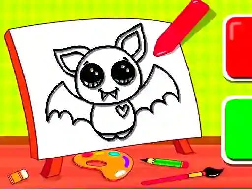 Permainan Easy Kids Coloring Bat secara online