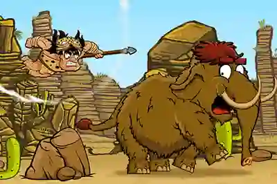 Permainan Caveman Hunt secara online