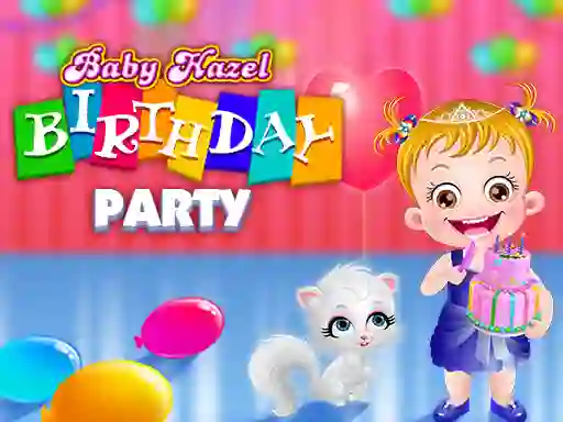 Permainan Baby Hazel. Birthday party secara online