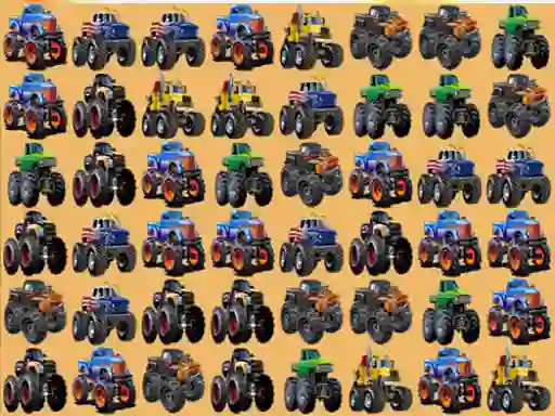 Permainan Monsters Trucks Match 3 secara online