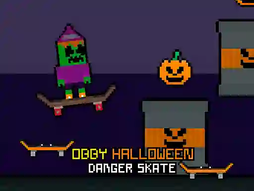 Permainan Obby Halloween Danger Skate secara online