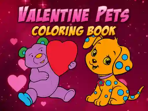 Permainan Valentine Pets Coloring Book secara online