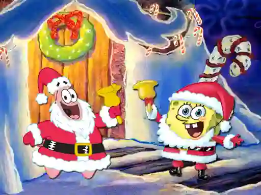 Permainan SpongeBob Christmas Jigsaw Puzzle secara online