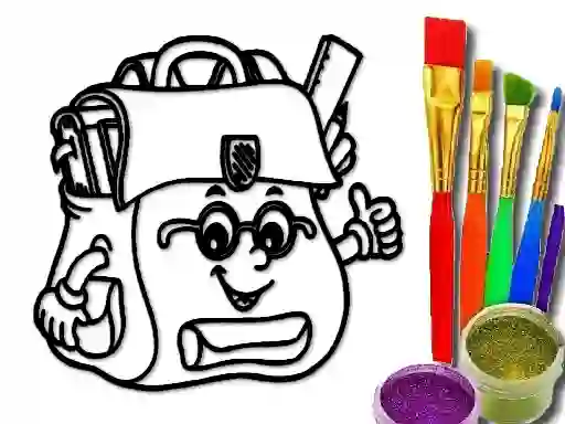 Permainan Back To School: School Bag Coloring Book secara online