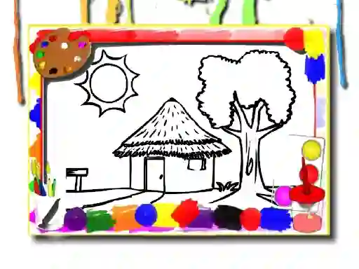 Permainan Back To School: House Coloring Book secara online