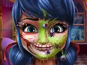 Permainan Dotted Girl Halloween Makeup secara online