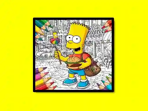 Permainan Back To School Simpsons Coloring Book secara online
