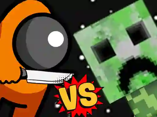 Permainan Among vs Creeper Fight secara online