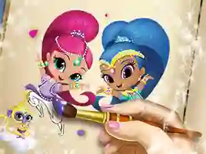 Permainan Shimmer And Shine Coloring Book secara online