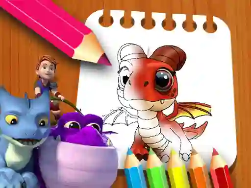Permainan Dragon Rescue Riders Coloring Book secara online