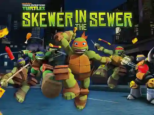 Permainan Teenage Mutant Ninja Turtles: Skewer in the Sewer secara online