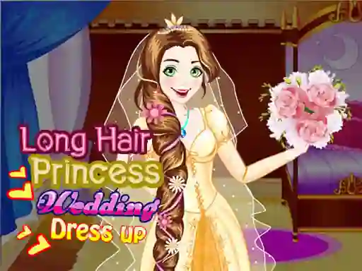 Permainan Long Hair Princess Wedding Dress up secara online