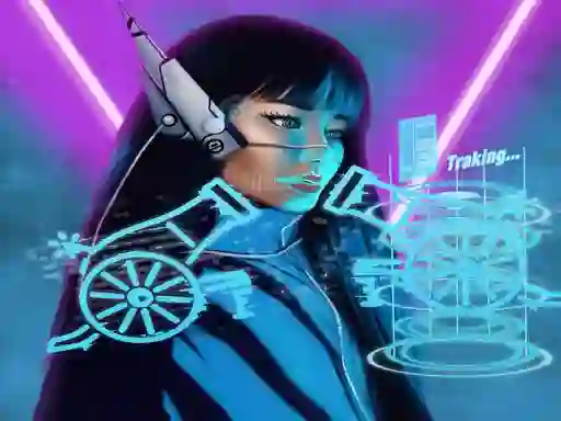 Permainan Neon Cannon secara online