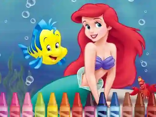 Permainan 4GameGround Little Mermaid Coloring secara online