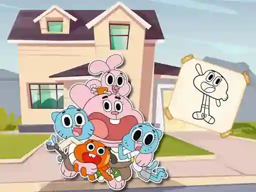 Permainan World Of Gumball Coloring Game secara online
