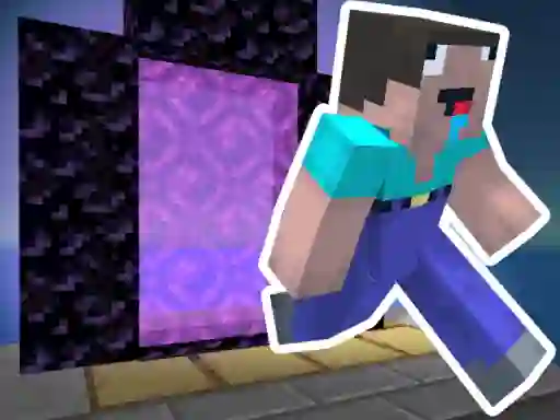 Permainan Noob Steve Parkour secara online