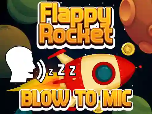 Permainan Flappy Rocket Playing with Blowing to Mic secara online