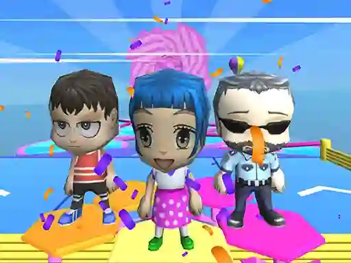 Permainan Fall Guys And Girls Chibi Race Knockdown Multiplay secara online