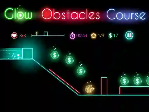 Permainan Glow obstacle course secara online