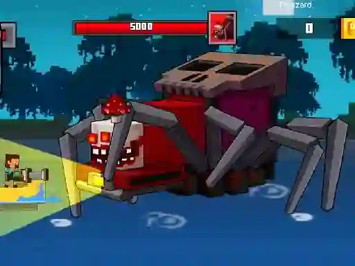 Permainan Pirate Block Craft Monster Shooter secara online