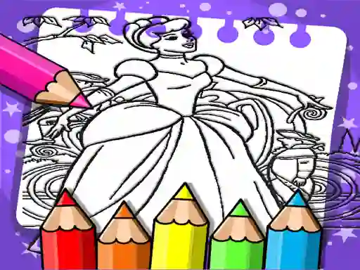 Permainan Cinderella Color Book secara online