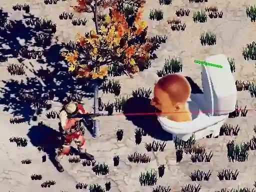 Permainan TopDown Skibidi Toilet Shooting secara online