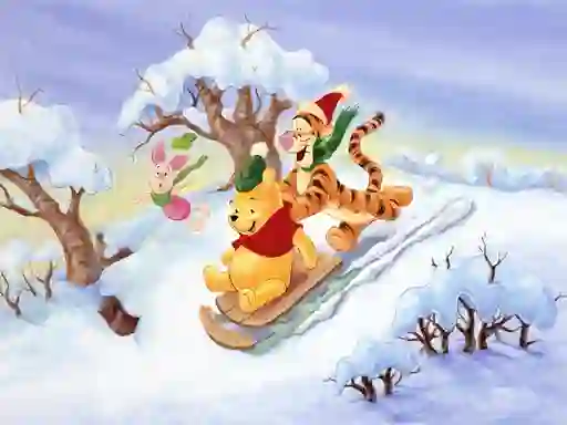 Permainan Winnie the Pooh Christmas Jigsaw Puzzle 2 secara online
