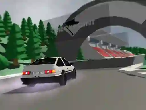 Permainan Low poly car racing secara online