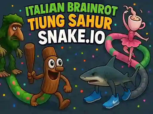 Permainan Italian Brainrot Tung Sahur Snake.io secara online