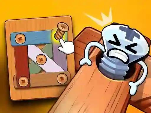 Permainan Wood Bolts Nuts Screw Pin Puzzle secara online