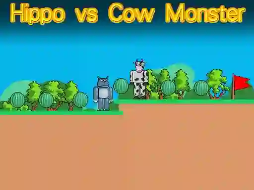 Permainan Hippo vs Cow Monster secara online