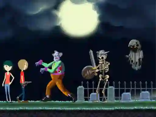 Permainan Creepy Clowns in the Graveyard secara online