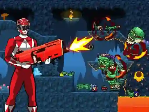 Permainan Power Rangers shoot Zombie secara online