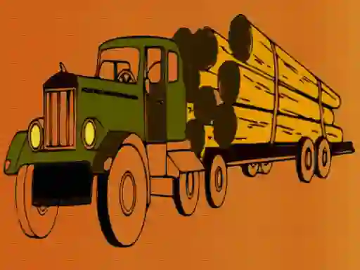 Permainan Logging Trucks Coloring secara online