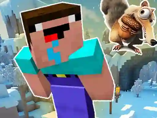 Permainan Noob Parkour: Snow Age secara online
