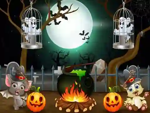 Permainan Halloween Twin Ghosts Rescue secara online