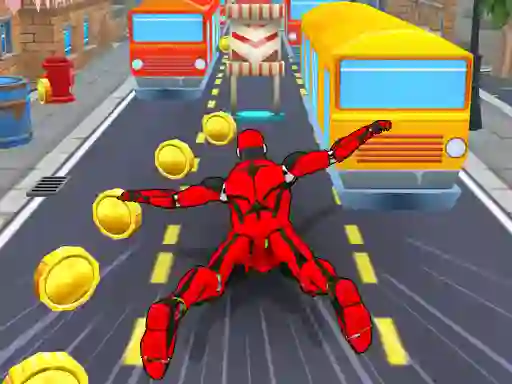 Permainan Subway Run Superhero Robot secara online