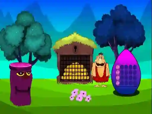Permainan Caveman Treasure Escape secara online