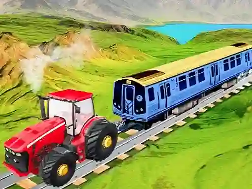 Permainan Chain Tractor Train Towing Game 3D secara online