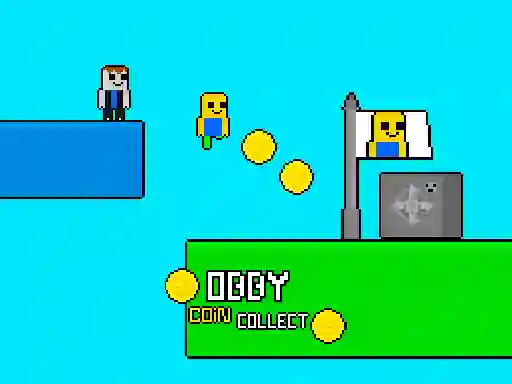 Permainan Obby vs Bacon Rainbow Parkour secara online