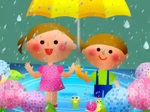 Permainan Kids Rainy Day Puzzle secara online