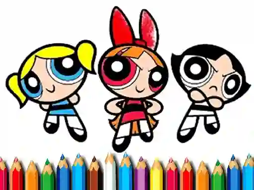 Permainan PowerPuff Girls Coloring Book secara online