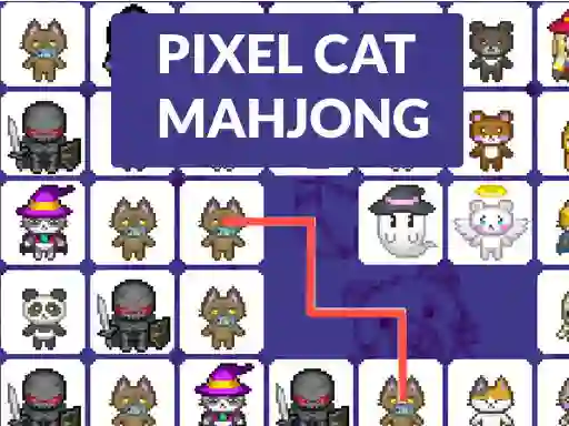 Permainan Pixel cat mahjong secara online