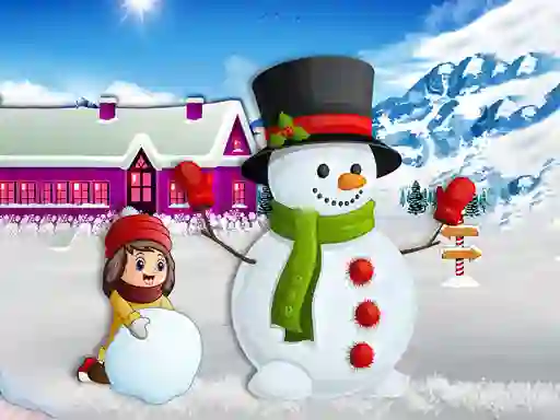 Permainan Kids and Snowman Dress Up secara online