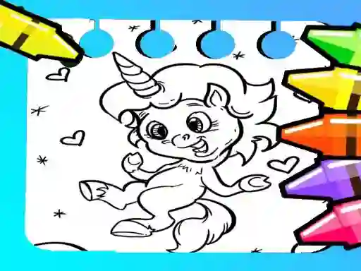 Permainan Magical Unicorn Coloring Pages secara online