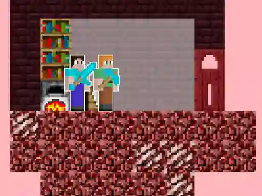 Permainan Alex and Steve Nether secara online