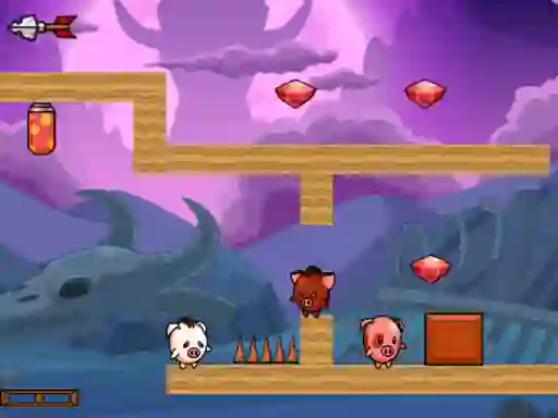 Permainan Pig Bros Adventure secara online