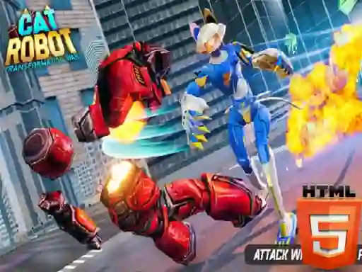 Permainan Cat Robot Transform War secara online