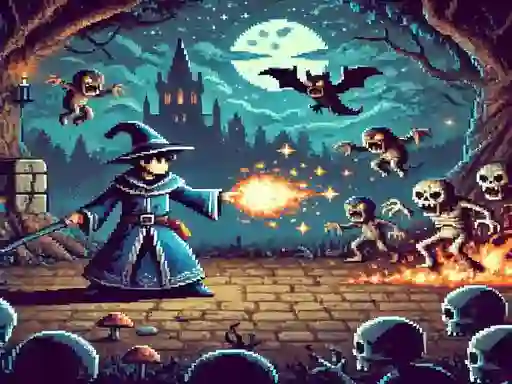 Permainan Pixel Wizard secara online